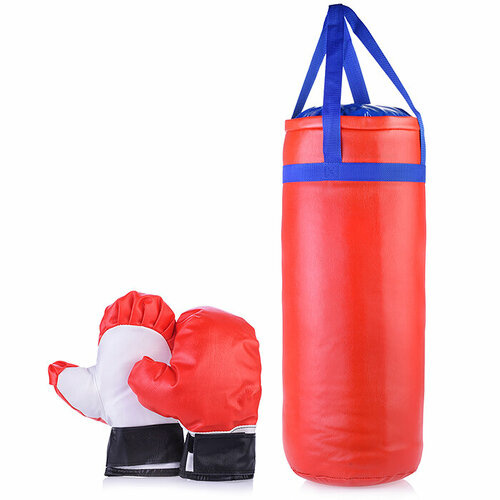 Детский боксерский набор груша 60*23см, игровые перчатки, в ассортименте набор боксерский детский 2 кмс синий жёлтый