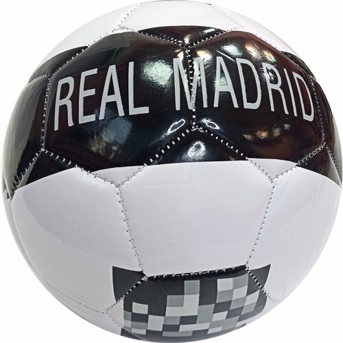 Мяч футбольный Real Madrid, машинная сшивка черно/белый Спортекс E40770-3