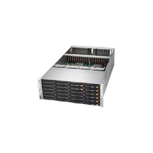 Сервер Supermicro SuperServer 6049GP-TRT без процессора/без ОЗУ/без накопителей/количество отсеков 35" hot swap: 24/4 x 2000 Вт/LAN 10 Гбит/c