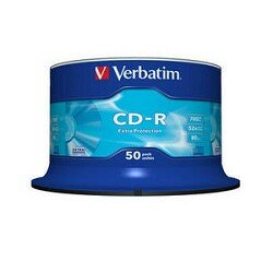 Verbatim Диск Диски CD-R 50 шт. 48 52-x 700Mb, Cake Box 43351