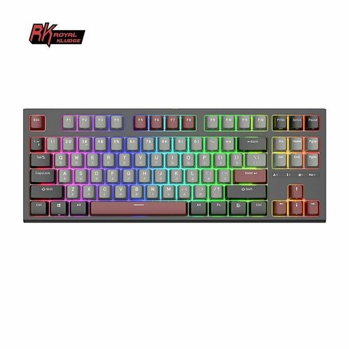 Проводная клавиатура Royal Kludge RKR87 RGB Черный красные свитчи 583300₽