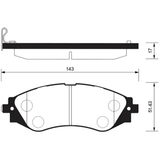 Колодки тормозные передние Sangsin Brake для CHEVROLET Lacetti 03-, SP1102, 4 шт
