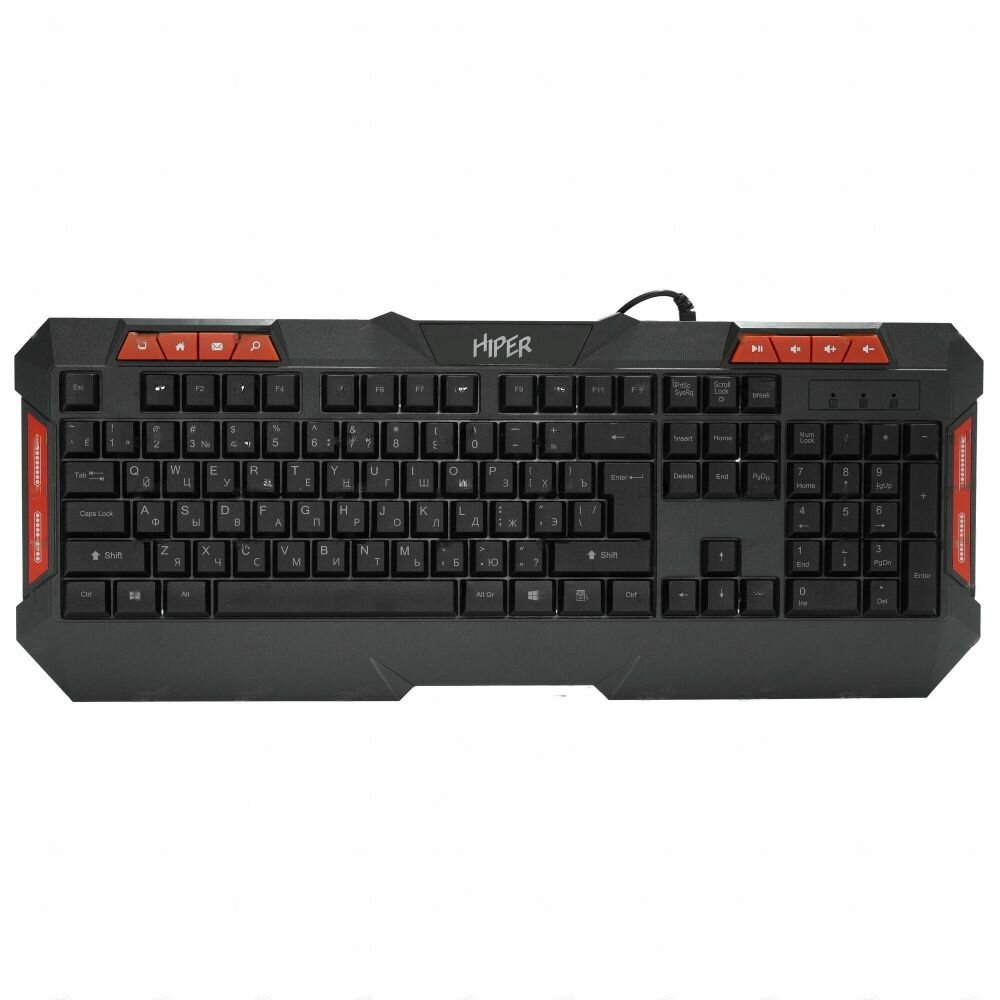 Клавиатура HIPER чёрная, 112кл, USB, мембранная, RGB подсветка - фото №20