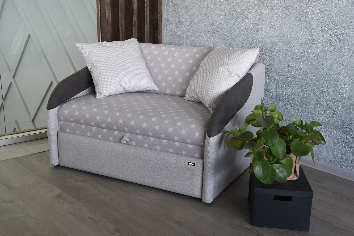 фото Klюkva/Sherlock диван SMART (Liverpool star серый, Ш113см.)