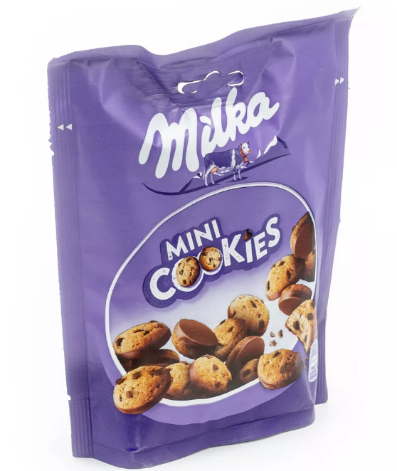 Печенье Milka Mini Cookies с кусочками шоколада 100 г - фотография № 6