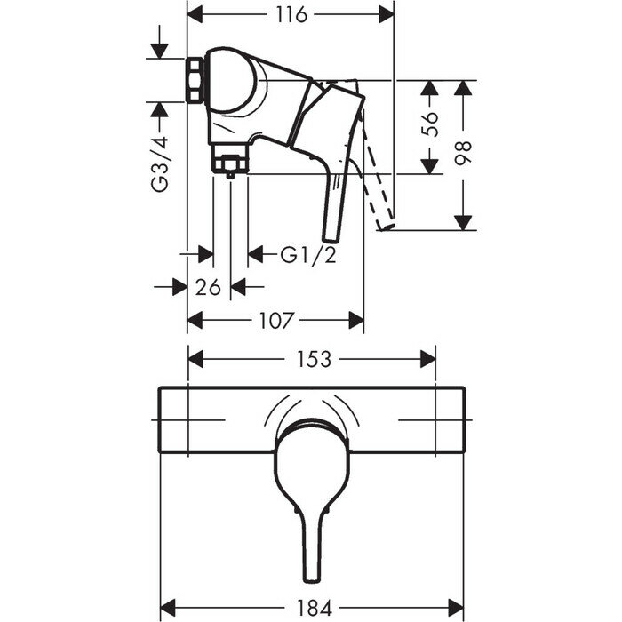 Смеситель для душа Hansgrohe - фото №5