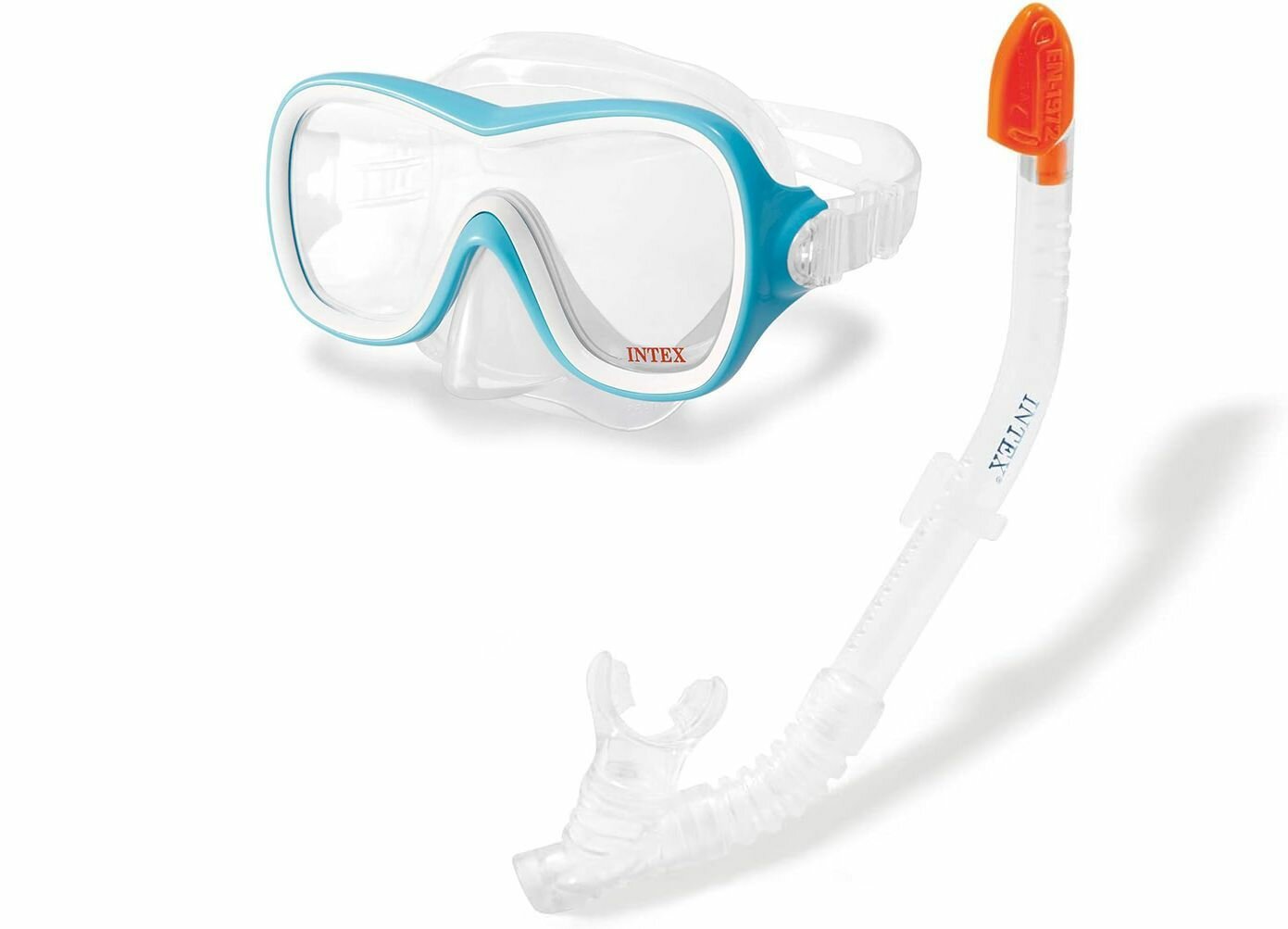 Набор для плавания, маска и трубка Intex 55647 "Wave Rider Swim Set" от 8 лет, оранжевый