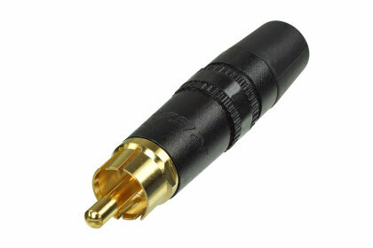 Neutrik Rean NYS373-0 кабельный разъем RCA корпус черный хром, золоченые контакты, черная маркировочн