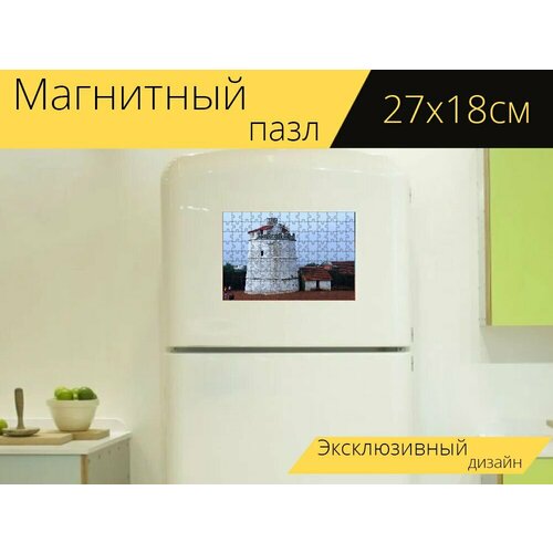 Магнитный пазл Форт агуада, маяк, португальский форт на холодильник 27 x 18 см. магнитный пазл форт боярд замок пейзаж на холодильник 27 x 18 см