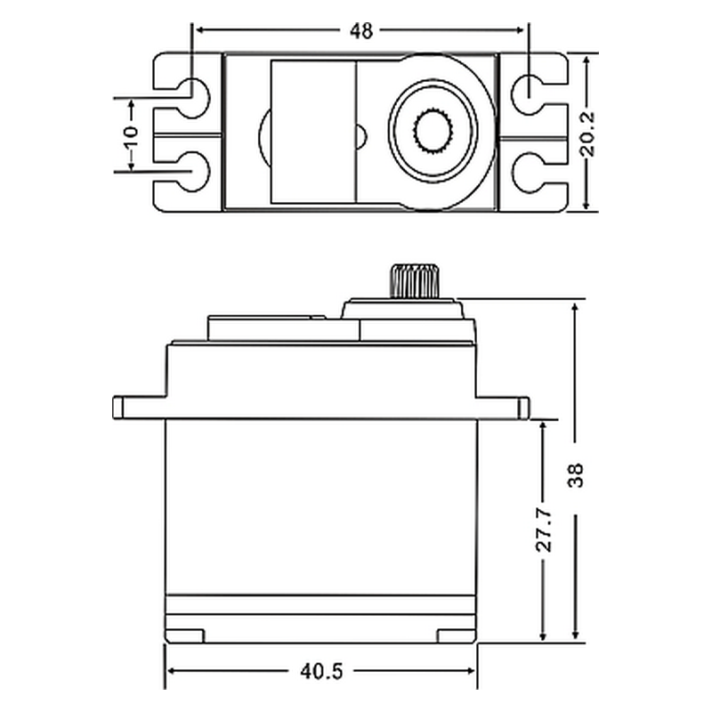 JX Servo Сервомашинка JX Servo PS-5521MG аналоговая стандартная с металлическими шестернями - JX-PS-5521MG