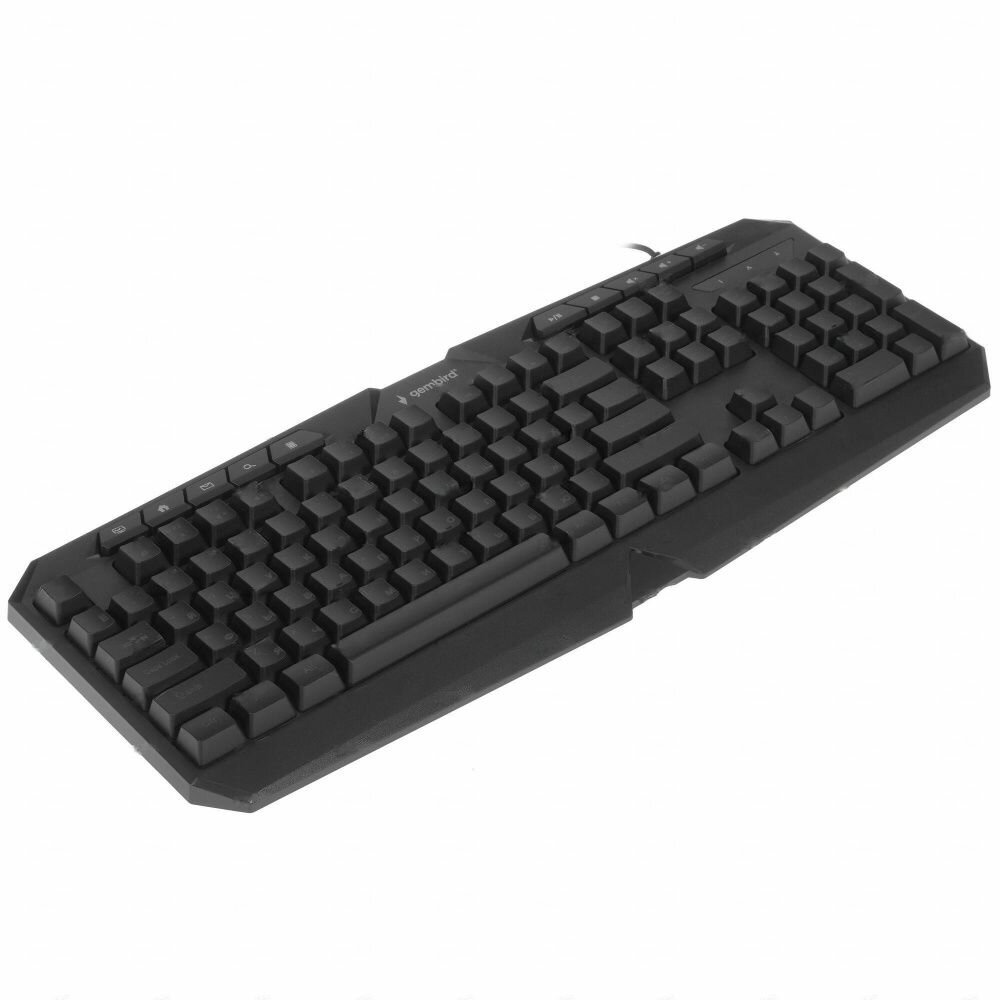 Клавиатура Gembird с подсветкой, USB, черный, 114 кл., м/медиа, Rainbow, кабель 1.5м - фото №17