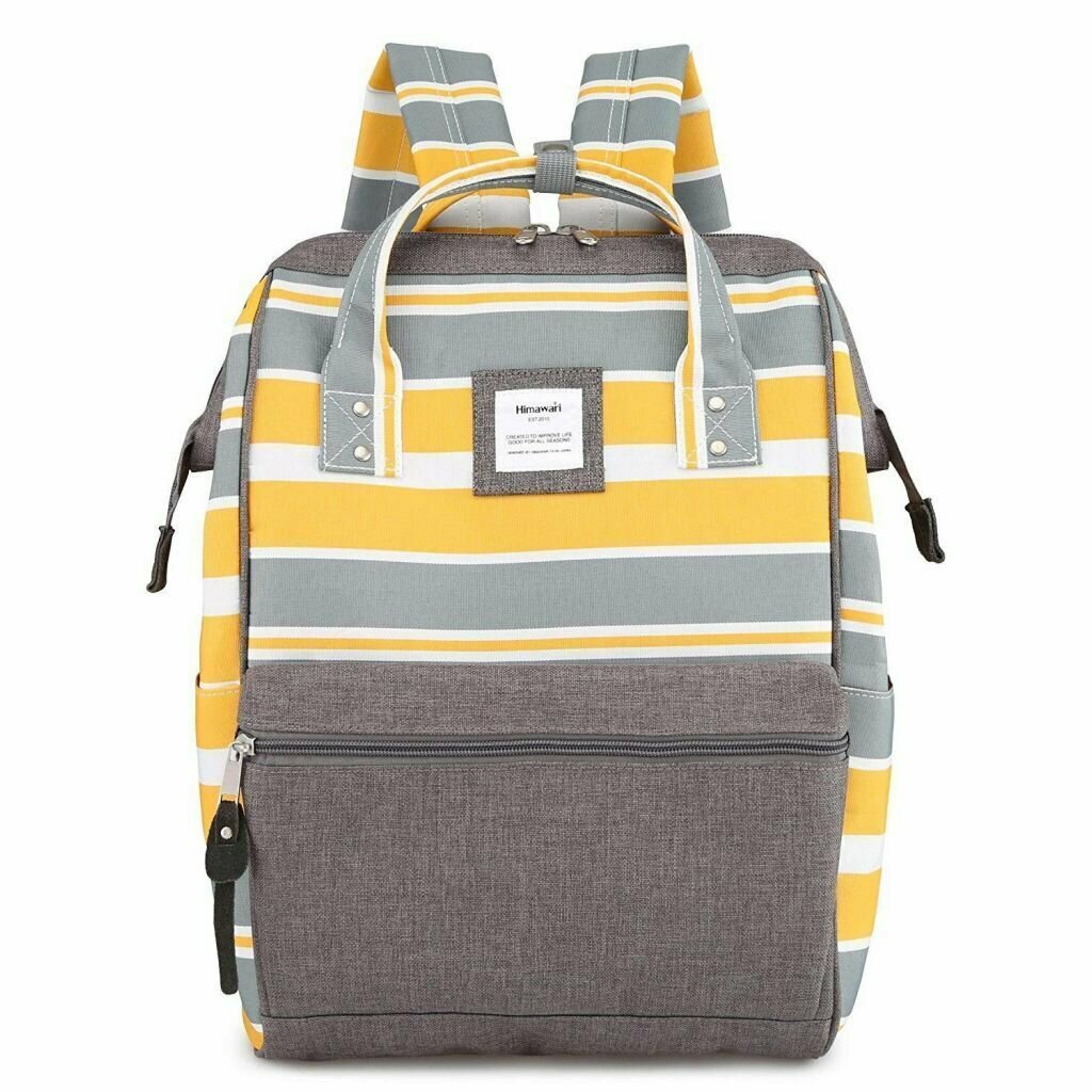 Рюкзак Himawari ABCD Grey/Yellow/Khaki, серый/желтый/хаки