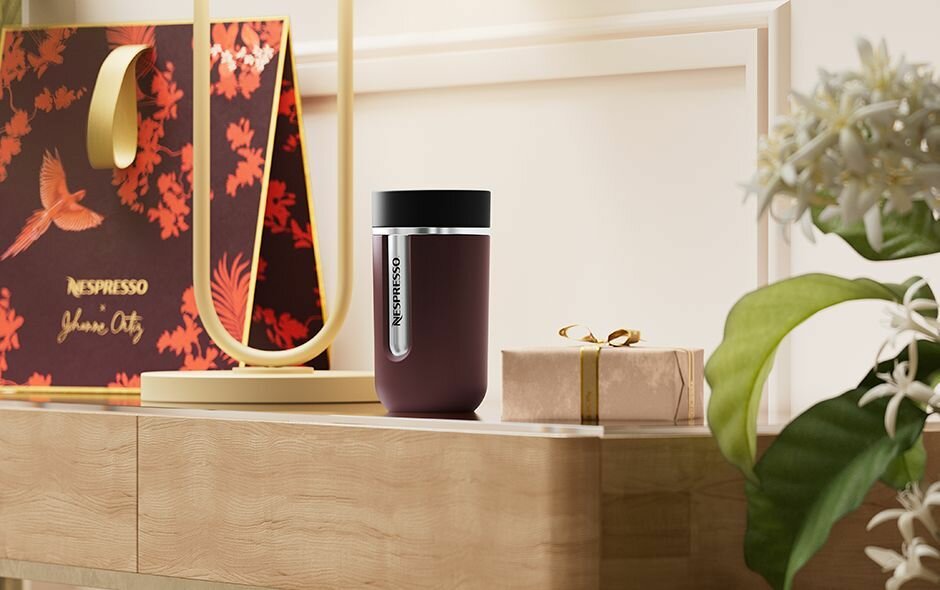 Термокружка Nespresso Nomad Travel Mug Medium, Burgundy 400 мл. - фотография № 5