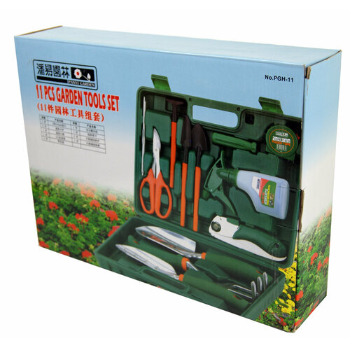 Набор садовых инструментов Union PGH-11, 11 предм., зеленый мини грабли садовые