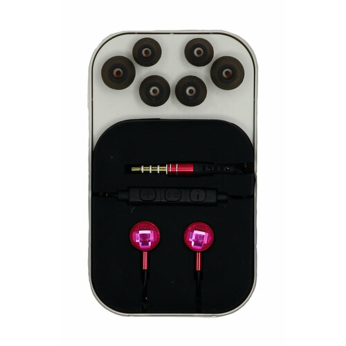 Наушники Mosidun M3 Metal Premium черные с розовым 920₽