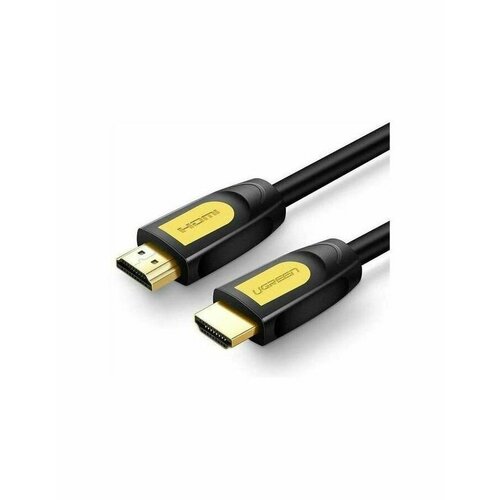 Кабель UGREEN HD101 (10128) HDMI Male To Male Round Cable. 1,5 м. черно-желтый кабель ugreen hd119 30999 4k hdmi cable male to male braided 1 м черный