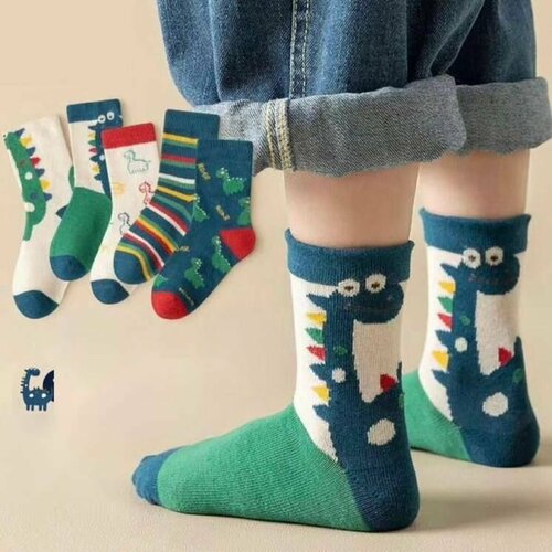 фото Носки 5 пар, размер 21-23/1-2 лет, зеленый limao