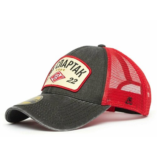 фото Бейсболка atributika & club, размер 55-58, красный, серый