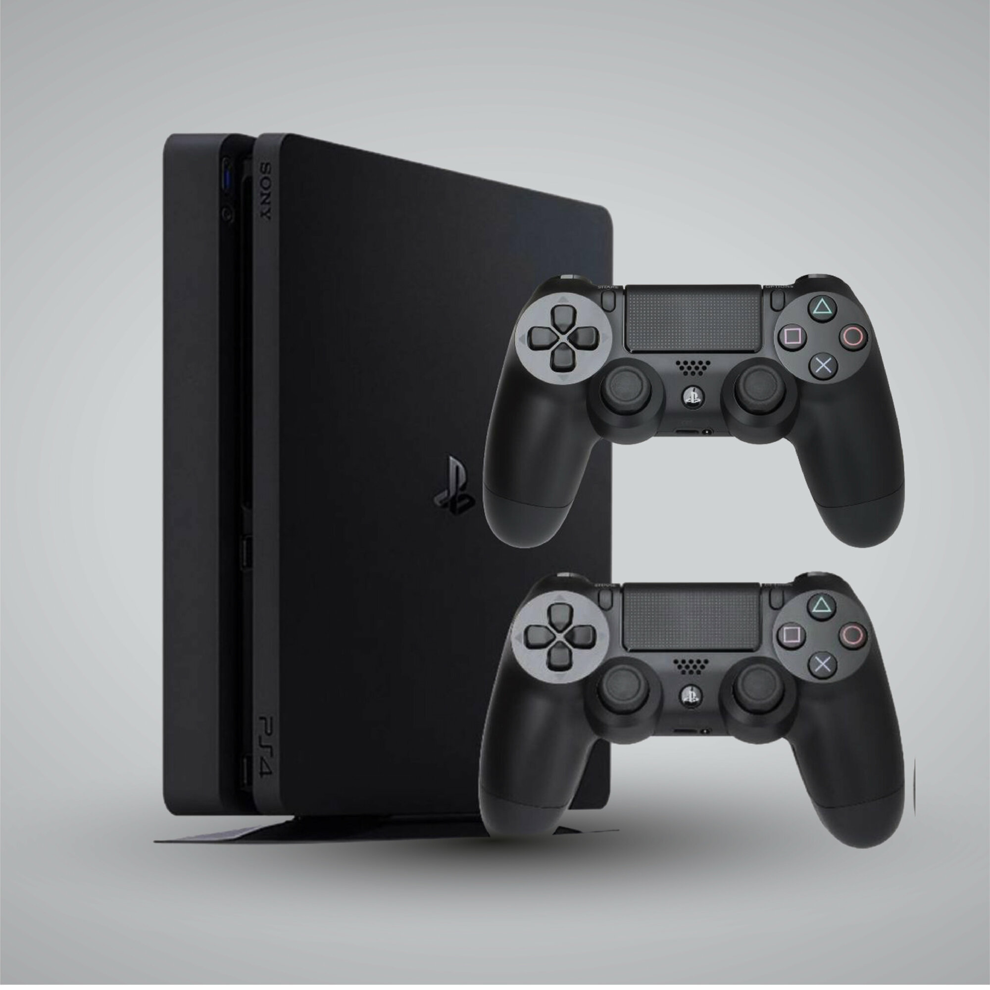 Игровая приставка Sony PlayStation 4, PS4 Slim (500gb) black / PS4 Slim, 2 геймпада