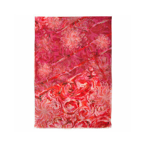 фото Палантин павловопосадская платочная мануфактура, 230х80 см, розовый