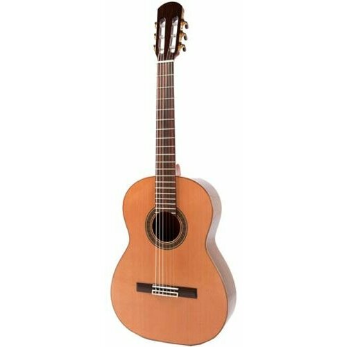 Classical guitar Raimundo BN1 Cedar - Bossa Nova series guitar with shorter 640 mm scale, narrow neck and low string action. Laminated ovangkol body, cedar top.