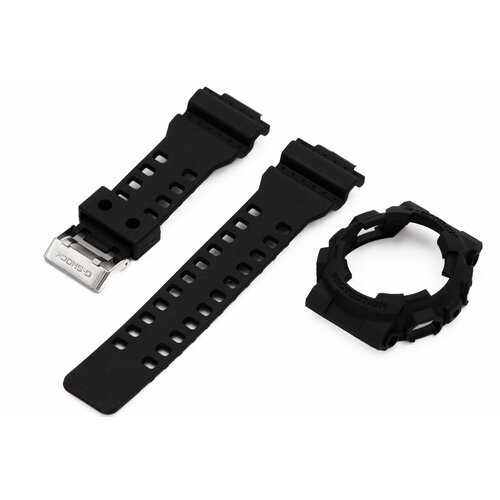 Ремешок фактура матовая, черный for casio g shock ga 110 ga 100 gd 120 rubber sports strap modification accessories including case and strap adapter