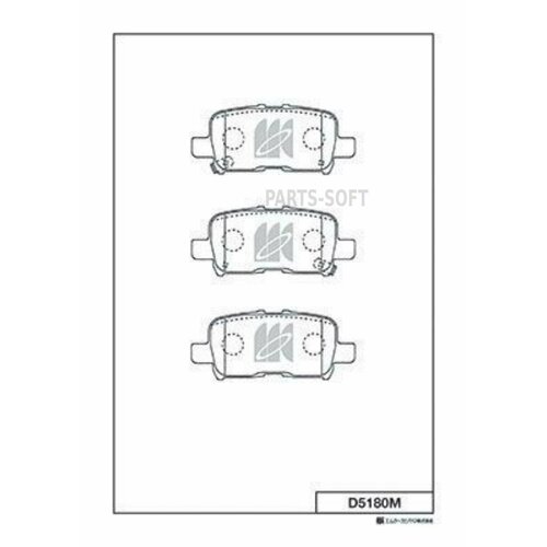KASHIYAMA D5180M D5180M KASHIYAMA колодка дисковая D5180PN8803 43022S0XA00S0XA01S3VA01 R 1980₽