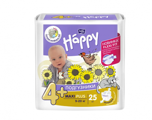 Подгузники Bella Baby Happy Maxi Plus (9-20 кг) 25 шт