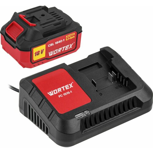 Комплект аккумулятор 18В 4Ач и зарядное устройство WORTEX ALL1 1329412 6470₽
