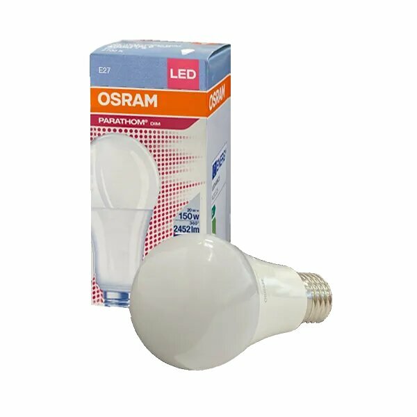 Лампочка светодиодная OSRAM Груша A E27 20Вт 220В 2452Лм 2700К Теплый белый Диммируемая упаковка 1шт