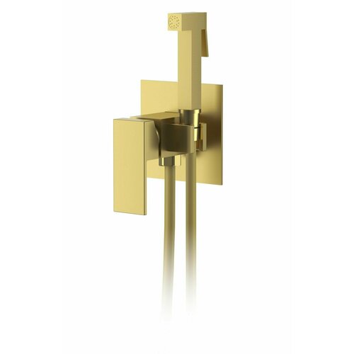 Смеситель для душа DK с гигиеническим душем встраиваемый матовое золото Bayern.Liszt (DA1514507) смеситель для душа ponsi матовое золото