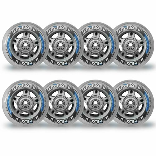 Набор колес для роликов (8шт.) Fila Wheels 72mm/82A + ABEC 5 + Alu Spacer 6mm набор втулок spacer explore для роликовых коньков