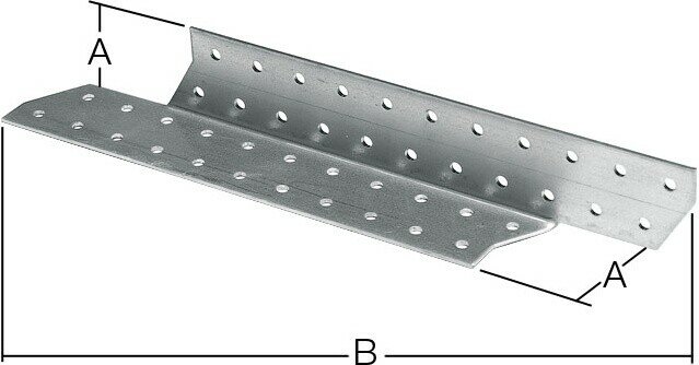 Держатель балки правый 40х210 мм DB R белый цинк STARFIX (SMP-62420-1) — фото 1