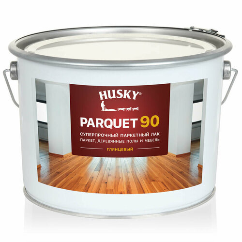 Паркетный лак глянцевый HUSKY PARQUET 90 9 л