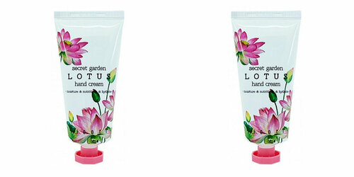 Крем для рук с экстрактом лотоса Jigott, Secret Garden Lotus Hand Cream, 100 мл, 2 штуки