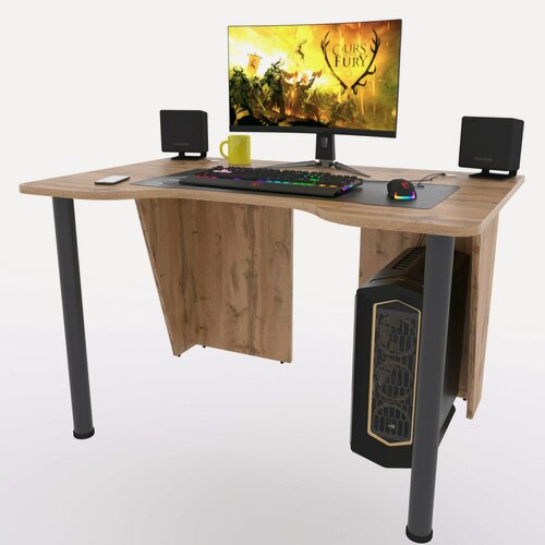 Изображение товара Игровой компьютерный стол "Лакер", 100х80х75 см, дуб вотан