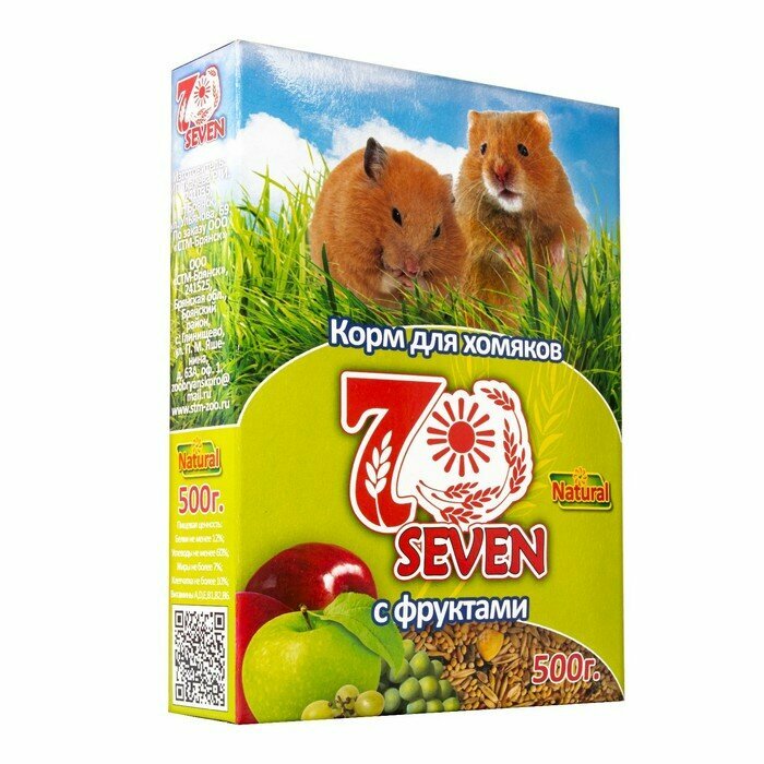 Корм "SEVEN SEEDS SPECIAL" для хомяков, с фруктами, 400 г