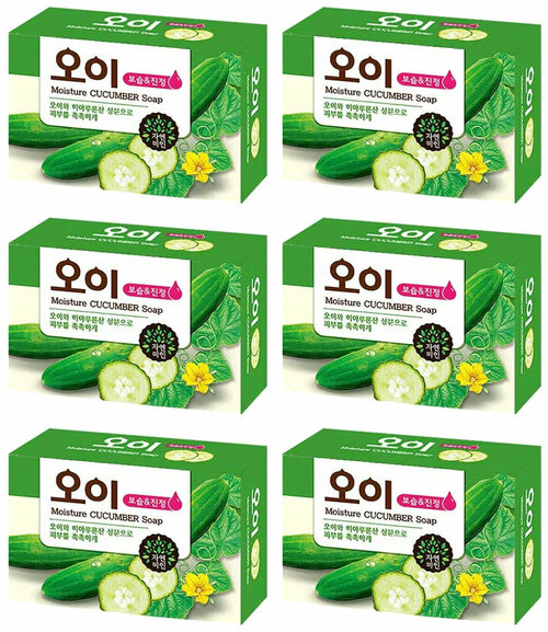 Mukunghwa Мыло для тела Moisture Cucumber Soap 100 гр 6 шт