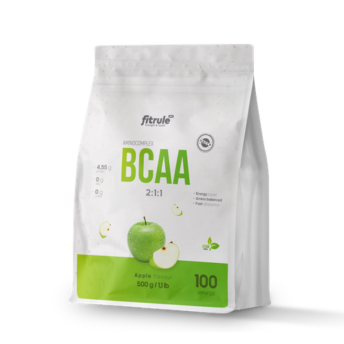 фото Fitrule bcaa 2:1:1 (500 гр) (зелёное яблоко)