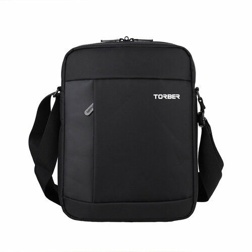 Сумка кросс-боди Torber T7926-2, фактура гладкая, черный сумка кросс боди kipling повседневная нейлон внутренний карман регулируемый ремень черный