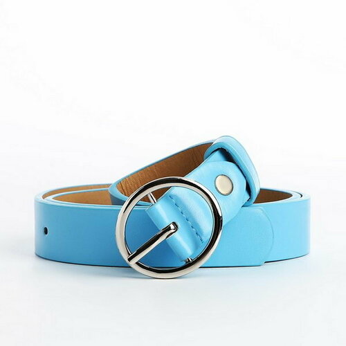 фото Ремень сима-ленд, размер 80, голубой сима-лэнд