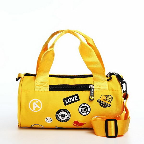 фото Сумка молодёжная на молнии, цвет жёлтый