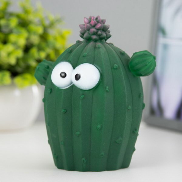 фото Ночник "Кактус" LED 2Вт от батареек 3хLR44 зеленый 11х6х13 см