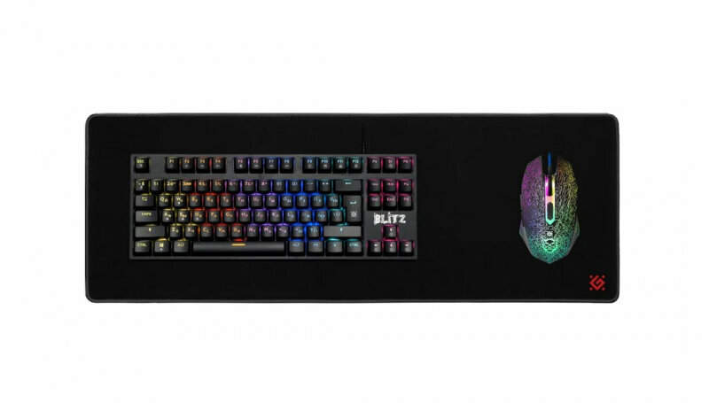 Коврик для мыши Defender Black XXL One 680x240x5 мм, ткань+резина — фото 10