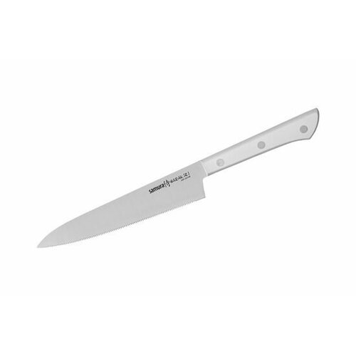 Нож кухонный, Samura, HARAKIRI, универсальный серрейтор, 150мм, SHR-0024W/K
