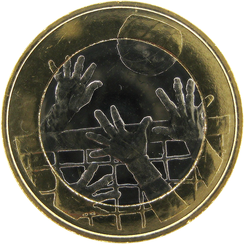 Финляндия 5 евро 2015 Волейбол UNC / коллекционная монета
