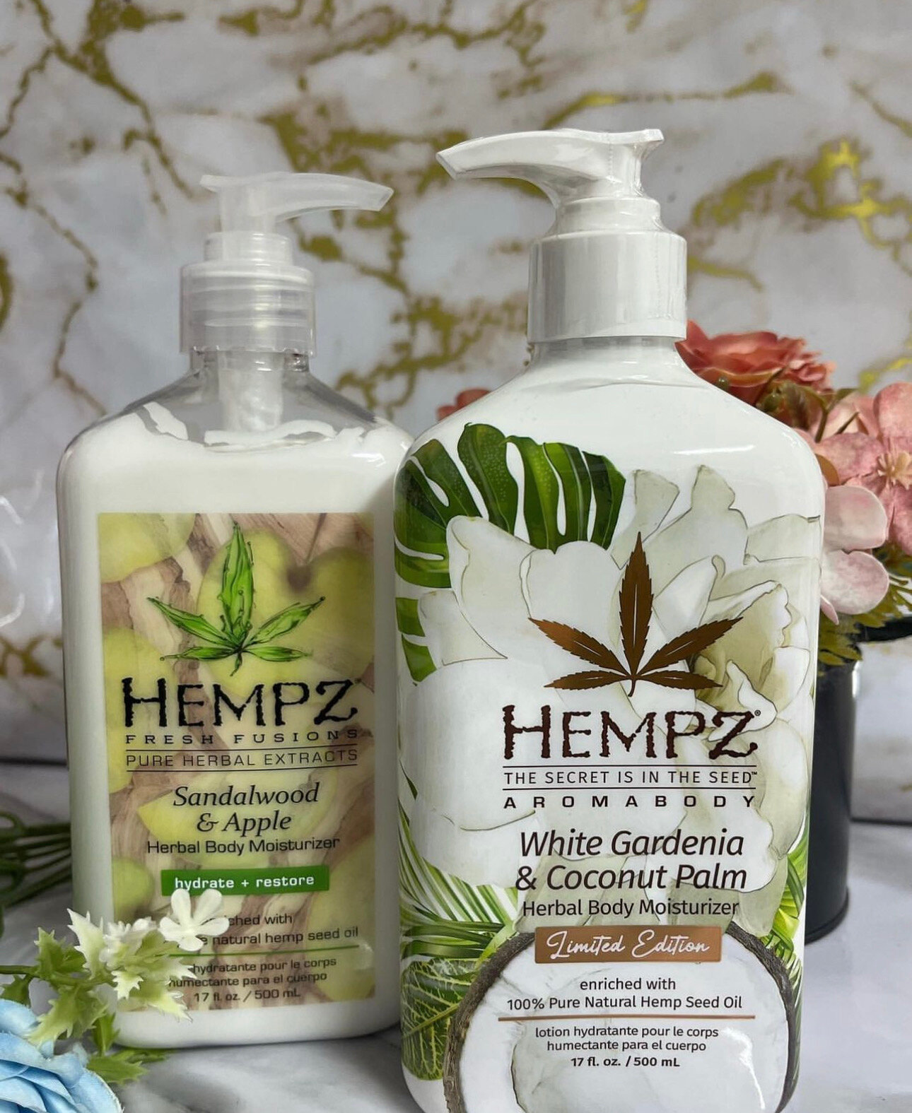 Молочко для тела увлажняющее Белая Гардения и Кокос Body Moisturizer HEMPZ - фото №3