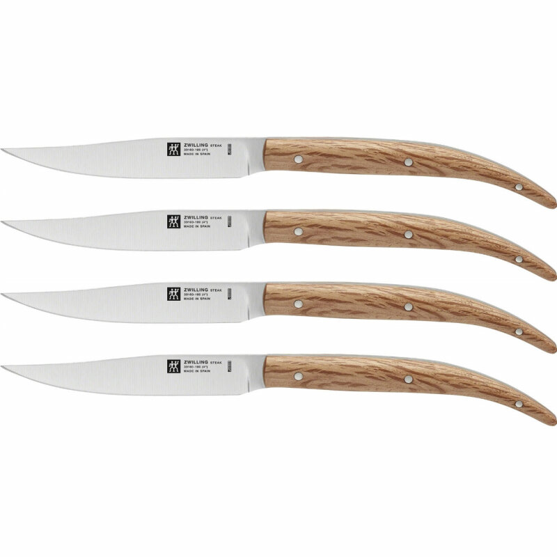 Набор ножей для стейка ZWILLING Steak sets 4шт, дуб - фото №3