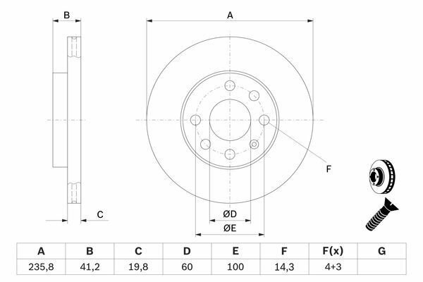 Тормозной диск Bosch - фото №4