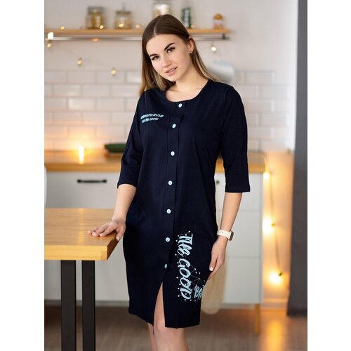 фото Халат lidэко, размер 96, синий